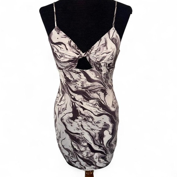 Urban Outfitters Renewal Remnants Y2K Mod Twisted Front Mini Dress NWT Size S - Picture 1 of 11